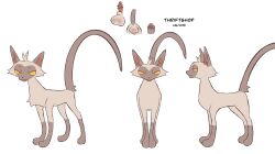 anus balls brown_body brown_fur domestic_cat fan_character felid feline felis feral fur genitals hi_res labbit1337 male mammal model_sheet paws simple_background solo tail tan_body tan_fur thriftshop_(labbit1337) warriors_(cats) white_background