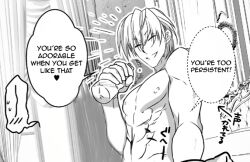 1boy abs character_request clown_boy doujinshi english_text hunter_x_hunter male male_only manga monochrome muscles muscular muscular_male solo text