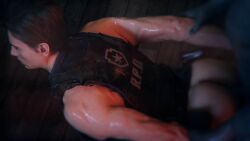 3d 3d_(artwork) anal anal_sex ass blurry_vision gay gaymer93 hand_on_another's_arm leon_scott_kennedy male male_only male_penetrated penetration police_uniform resident_evil resident_evil_2 tyrant tyranted