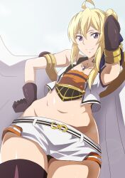 blonde_hair clothing grancrest_senki siluca_meletes smile