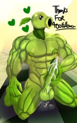 1boy abs anal_sex anthro anthrofied bara cum electronic_arts gay male male_only masturbation muscular muscular_anthro muscular_male ninjagreen99 nipple_piercing peashooter_(pvz) pecs plant plantie plants_vs_zombies sex_toy yaoi