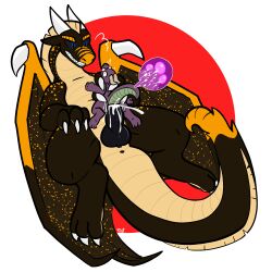 absurd_res dragon duo female feral hi_res impregnation kobold komodo_(kink) male male/female ovum sandwing size_difference trout_(artist)