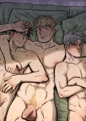 3boys after_sex billy_kaplan black_hair blonde_hair brothers crisart gay hulkling incest male_only marvel naked penis speed_(young_avengers) teddy_altman tommy_shepherd white_hair wiccan yaoi young_avengers