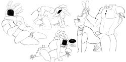 black_and_white bonnie_(fnaf) bonnie_the_bunny bunny_ears bunny_tail five_nights_at_freddy's five_nights_at_freddy's_2 fnaf furry furry_only gay gay_domination gay_sex hair_grab penis rabbit rabbit_ears robot toy_bonnie_(fnaf) withered_bonnie