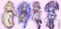 1girls blonde_hair corruption demon demon_girl demon_horns demon_tail demon_wings eye_color_change female green_eyes human large_ass large_breasts light-skinned_female light_skin lillie_(pokemon) navel new_years_lillie nyxx-x pokemon pokemon_masters pokemon_sm purple_hair purple_skin skin_color_change solo straight_hair succubus thick_lips thick_thighs transformation transformation_sequence wide_hips