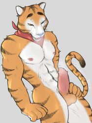 bara bara_tits big_muscles big_penis danai_box food frosted_flakes fur furry furry_ears furry_only furry_tail gay kellogg's muscle muscles muscular muscular_anthro muscular_arms muscular_male solo solo_anthro solo_focus solo_male tiger tiger_ears tiger_tail zucaritas