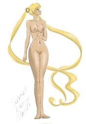 1girls bishoujo_senshi_sailor_moon blonde_hair breasts female female_only nipples nude nudity pussy small_breasts solo someonefrominternet usagi_tsukino