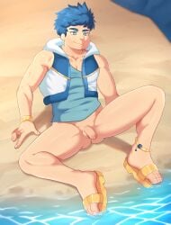 1boy anal anal_sex fermrviper gay outdoors penis short_hair steven_universe water yuel(fermrviper)