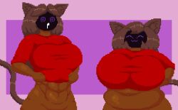 2022 2d 2d_animation 2girls @_@ ^_^ abs animal_ears animated areolae athletic athletic_female bbw belly big_breasts big_nipples black_face blazblue boobdrop bottomless breast_size_difference breasts breasts_out brown_areola brown_hair brown_nipples busty cat_ears cat_humanoid cat_tail catgirl chubby chubby_female closed_eyes clothing clothing_lift dark-skinned_female dark_areola dark_nipples dark_skin drooling duo duo_focus felid feline feline_humanoid felis female female_focus female_only flashing flashing_breasts front_view hi_res highres hips huge_areolae huge_breasts humanoid kaka_(blazblue) kemonomimi large_areolae large_breasts lunakaka_(spinneborg) massive_breasts minakaka_(spinneborg) mostly_nude multiple_girls navel nekomimi nipples no_bra no_panties open_mouth original original_character original_characters overweight overweight_female partially_clothed pixel_animation pixel_art plucking plump presenting presenting_breasts puffy_nipples red_shirt sagging_breasts saliva shiny_hair shiny_skin shirt shirt_lift short_hair short_sleeves simple_background size_difference slightly_chubby spinneborg swirly_eyes tail take_your_pick topwear undressing wide_hips