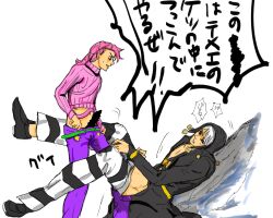 2boys censored imminent_sex jojo's_bizarre_adventure male_only risotto_nero vento_aureo vinegar_doppio yaoi