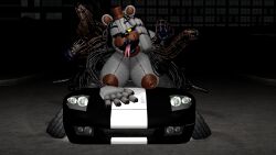 16:9 anthro big_(disambiguation) breasts car crush female five_nights_at_freddy's hi_res josh-u4 larger_female machine mammal molten_freddy robot size_difference solo tentacle ursid vehicle widescreen