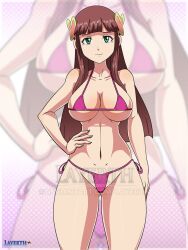 big_breasts female iris.exe layerth mega_man mega_man_battle_network micro_bikini tagme