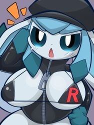 3:4 bikini bikini_top breasts eeveelution glaceon hi_res nintendo pokémon_(species) pokemon pokemon_(species) sateco team_rocket video_games