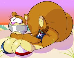 1girls anthro big_ass big_breasts big_butt bikini_bottom bikini_top brown_fur female female_only furry gag gagged hogtied huge_ass huge_breasts nickelodeon sandy_cheeks smooth_skin spongebob_squarepants tagme tail tape_gag taped_mouth tempson texas_flag tied_up worried