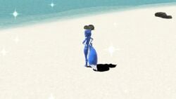 3d animated anthro ass beach bikini blue_fur breast dancing dead_source female_focus fur furry krystal long_video mmd music nintendo nipples sound star_fox tail tattoo tetramundo video