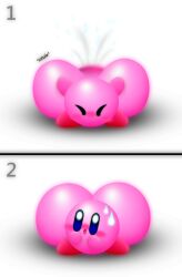 anus anus_peek ass ass_expansion ass_up butt_crack hole inhale kirby kirby_(series) pink_skin transparent_background worried_expression worried_look