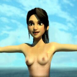 blank_eyes dead_eyes female female_focus female_only jurassic_world jurassic_world_camp_cretaceous nude nude_female small_breasts t-pose tagme yasmina_fadoula_(jurassic_world)