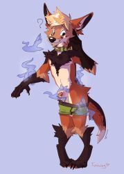 animal_genitalia anthro canid canine canis clothed clothing collar disembodied_hand genitals ghost_hands groping hi_res jackal male mammal panties panties_down partially_clothed sheath sheath_play solo tinywag underwear underwear_down undressing