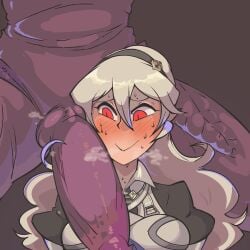 absurd_res accessory animal_humanoid anthro big_penis blush bodily_fluids breasts breath clothed clothing corrin_(fire_emblem) corrin_(fire_emblem)_(female) davewaterfalls dragon dragon_humanoid duo female fire_emblem fire_emblem_fates genitals headband hi_res humanoid imminent_oral imminent_sex looking_at_genitalia looking_at_penis male male/female metroid musk nervous nervous_smile nintendo out_of_frame penis penis_awe penis_on_face penis_over_shoulder purple_body ridley shirt size_difference solo_focus space_dragon_(metroid) super_smash_bros. super_smash_bros._ultimate sweat topwear video_games