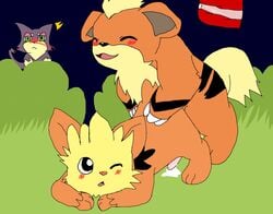 blush color cum feral fur growlithe insertion interspecies lillipup male male_only multiple_males nude penis pokemon pokemon_(species) purrloin sex tagme wink yaoi