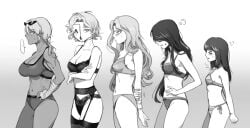 5girls breast_comparison danganronpa danganronpa_another fanganronpa female_only gema_(artist) genderswap_(mtf) magorobi_emma makunouchi_hajime nijiue_iroha rule_63 sannoji_mikado sdra2 super_danganronpa_another_2 tagme yomiuri_nikei