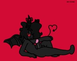 azazel_(the_binding_of_isaac) black_hair black_skin demon dick femboy male male_only penis red_eyes the_binding_of_isaac