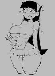 1girls big_breasts blush breasts cham22 clothed clothing curvy_body female female_only hairband hourglass_figure long_hair microskirt mostly_nude revealing_clothes sketch smooth_skin solo solo_female standing teenage_girl teenager the_fairly_oddparents thick_thighs thong trixie_tang voluptuous wide_hips