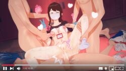 1920x1080 1girls 3boys animated brown_hair condom cum employee_uniform foursome gloves heart holding_leg holofest_staff hololive hololive_staff mask no_sound partially_clothed sex socks tagme video virtual_youtuber wataamage