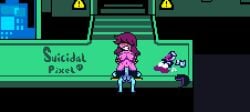 accurate_art_style animated blue_skin blush bouncing_breasts clothing deltarune human kris_(deltarune) long_hair monster nude pixel_art purple_hair purple_skin reverse_cowgirl_position sex suicidalpixel susie_(deltarune) undertale_(series) vaginal_penetration video_games