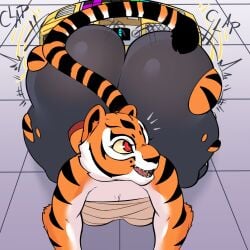 anthro ass ass_clapping ass_expansion ass_shake big_ass big_butt black_nose body_control bottom_heavy bubble_ass bubble_butt butt_expansion butt_shake chest_wraps clapping_cheeks dreamworks fat_ass fat_butt feline feline_humanoid female female_only furry gold_boombox_(prevence) huge_ass huge_butt kung_fu_panda large_ass large_butt looking_at_viewer master_tigress motion_lines nericurls orange_fur red_eyes ripped_pants sarashi shaking_ass shaking_butt striped_tail stripes thick_ass thick_thighs tiger_stripes tight_pants twerk_hypnosis twerking two_tone_fur white_fur wide_hips