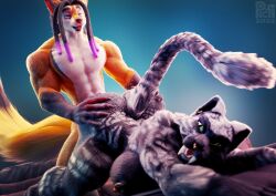 3d_(artwork) blender_(disambiguation) canid canine digital_media_(artwork) domestic_cat dude felid feline felis female fox gal hi_res male mammal muscular patterns penetration piercing sabertoothed_tiger sculpting sex