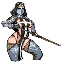 1girls 2018 abs armor armored_gloves belt belt_buckle big_breasts big_thighs bollock_dagger breasts chausses couter covered_nipples curvaceous curves curvy curvy_body curvy_female curvy_figure curvy_hips dagger drawing_sword female female_focus female_knight female_only gauntlets glistening glistening_body gloves greathelm heart heart_cutout helmet hi_res highres hips holding holding_sword holding_weapon hood hourglass_figure kardia_of_rhodes knight large_breasts large_thighs light-skinned_female light_skin loincloth masked masked_female medieval_armour muscular_female nisetanaqa original original_character plate plate_armor rerebrace rondel_(armor) scabbard sheath shine shoulder_gloves sideboob six_pack skindentation solo solo_female solo_focus spaulders sword tabard thick_thighs thighhighs thighs toned toned_female toned_stomach unconvincing_armor unsheathing vambraces voluptuous weapon wide_hips