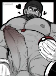 1boy balls bara big_balls big_penis boner cliff_(pokemon) cocky erection frieddough gay human looking_at_viewer looking_down looking_down_at_viewer low-angle_view male male_only monochrome muscles muscular nintendo npc_trainer penis pokemon pov pov_eye_contact smile smiling_at_viewer smirk smirking_at_viewer smug solo solo_male standing_over_viewer uncensored veiny_penis