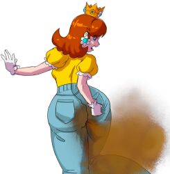 axel-rosered big_butt enormous_butt fart fart_cloud farting jeans mario_(series) princess_daisy shart stinky_butt tight_jeans yoshizilla