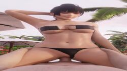 1boy 1girls 2022 3d animated black_hair breasts cum_in_pussy dead_or_alive female female_focus female_penetrated hi_res huge_breasts implied_orgasm lazyprocrastinator long_hair longer_than_2_minutes male male_penetrating no_sound nyotengu pov pov_male purple_eyes resolution_mismatch riding sex tagme tied_hair vertical_video video