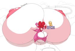 ass big_nipples birdo bow breasts coin coins doublecatte female huge_ass hyper hyper_breasts mario_(series) mario_party massive_breasts motion_lines nintendo scalie thick_thighs video_games wide_hips