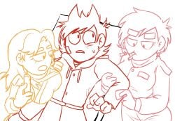 1boy 2girls amogus breasts eddsworld patryck_(eddsworld) paul_(eddsworld) rule_63 tagme tord_(eddsworld) vaccine xd yumi_sonic