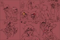 1boy 1boy1girl 1girls ahe_gao anthro_on_human bangs bangs_over_eyes big_ass big_breasts big_butt blush comic cowgirl_position deltarune dialogue dialogue_box dialogue_bubble doodle double_penetration english_dialogue english_text fanart female female_human female_human/male_anthro heart hi_res highres implied_penetration implied_sex jacket kris_(deltarune) lifting_person long_hair long_tail male male/female male_anthro male_anthro/female_human male_on_female marmaladedoodles_(artist) missionary_position multiple_images multiple_positions pleasure_face race_swap red_background scalie scalie_humanoid sharp_teeth smaller_male snout species_swap species_transformation straight susie_(deltarune) sweat sweater sweating tail_in_ass tail_insertion tailjob taller_female taller_girl text text_box text_bubble tomboy undertale_(series) undertale_au wholesome