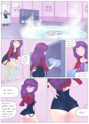 comic dildo english_text izzikat lesbian original_character pokemon yuri