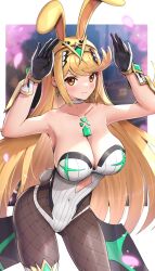 1girls 2022 adapted_costume alternate_costume ass bangs blonde_hair blush breasts bunny_ears bunny_girl bunny_hood bunnysuit cleavage core_crystal earrings embarrassed female female_only gold_eyes gonzarez hair_ornament highleg_leotard hips huge_breasts item leggings leotard long_hair looking_at_viewer mythra nintendo slim_waist super_smash_bros. super_smash_bros._ultimate swept_bangs thick_thighs thighs tiara white_leotard wide_hips xenoblade_(series) xenoblade_chronicles_2