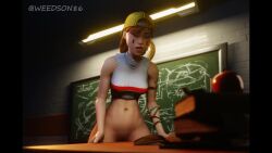 1girls 3d animated aura_(fortnite) bottomless clothing cute fortnite fortnite:_battle_royale masturbation naughty_face partially_clothed solo solo_female solo_focus sound tagme thick_thighs video weedson86 wide_hips