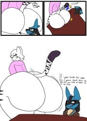 big_ass bluefightdog_(artist) bubble_butt huge_ass lucario pokemon pokemon_(species) tagme