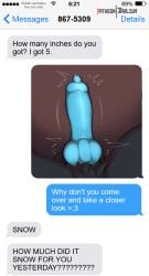 69_(number) 867-5309/jenny absurd_res animal_genitalia animal_penis anthro asking_another balls black_balls black_body black_fur black_sheath blue_penis canid canine canine_genitalia canine_penis emanata english_text erection fur genital_focus genitals hi_res humor jarlium knot male male_only mammal misunderstanding non-human non-human_only penis penis_focus sheath signature simple_background solo tagme talking_to_another text text_message texting unusual_penis