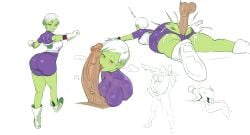 1girls alien alien_girl alien_humanoid alien_only big_ass cheelai dankwoll dragon_ball dragon_ball_super dragon_ball_super_broly female female_focus female_only green_body