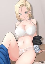 1girls android_18 dragon_ball dragon_ball_z etzel female solo solo_female tagme