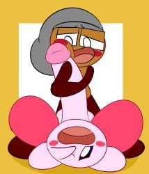 beanie blush costa_(yungknight) hugging_penis kirby male simple_background tagme yungknight