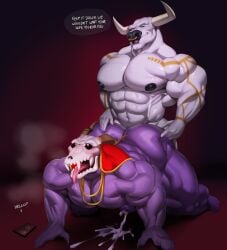 2boys anal_sex anthro ass ass bara barazoku big_ass big_butt big_muscles big_pecs big_penis black_nipples blush bodily_fluids bubble_ass bubble_butt bull cheating cheating_husband crawling cum cumshot demon ejaculation elias_ainsworth eye_roll from_behind gay highres horns justmegabenewell kneeling looking_down looking_pleasured male male/male male_only male_penetrating male_penetrating_male moan moaning muscular muscular_male necklace nose_piercing nude open_mouth pecs penetration penis phone purple_body purple_skin push-up red_eyes saliva sex skull steam submissive_male sweat the_ancient_magus_bride thick_thighs tongue_out white_body white_skin