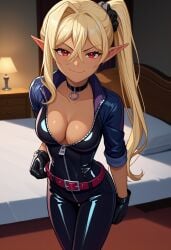 1girls ai_generated blonde_female blonde_hair blonde_hair blonde_hair_female civitai cloe_(kuroinu) dark-skinned_female dark_elf dark_skin dark_skinned_female elf elf_ears elf_female elf_girl female female_focus kenjo kuroinu_(series) kuroinu_~kedakaki_seijo_wa_hakudaku_ni_somaru~ long_hair pointy_ears red_eyes tagme