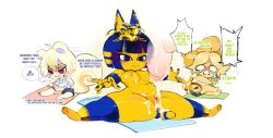 <3_eyes ... 2boys 2girls animal_crossing ankha ankha_(animal_crossing) anthro anus balls blue_anus blue_eyes blue_hair blue_pussy blush bodily_fluids bottomwear breasts canid canine canis chubby_female clothed clothing cum cum_in_pussy cum_inside cum_on_breasts cum_on_penis cum_on_pussy cum_on_tail dialogue disembodied_penis domestic_cat domestic_dog egyptian english_text erection felid feline felis female fur furry genital_fluids genitals hair heart hi_res humanoid_genitalia humanoid_penis isabelle_(animal_crossing) male mammal marshal_(animal_crossing) naked navel nintendo nipples nude pants penis pussy rodent sciurid slightly_chubby smile spread_legs spreading tail tan_body tan_fur tan_hair tears text thick_thighs thought_bubble thoughts vanillamilk vein veiny_penis video_games white_body white_fur white_hair wide_hips yellow_body yellow_fur yoga yoga_pants