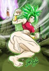 bottomless_female dragon_ball dragon_ball_super female_saiyan fusion kefla legendary_super_saiyan mastered_ultra_instinct muscular muscular_female muscular_male potara_earrings saiyan shirtless_male son_goku super_saiyan super_saiyan_2 tournament_of_power ultra_instinct universe_6/universe_7